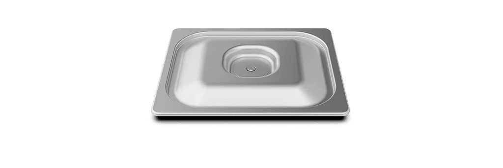 VACUUM.LID - Couvercle inox joint silicone (25mm) - GN 1/2