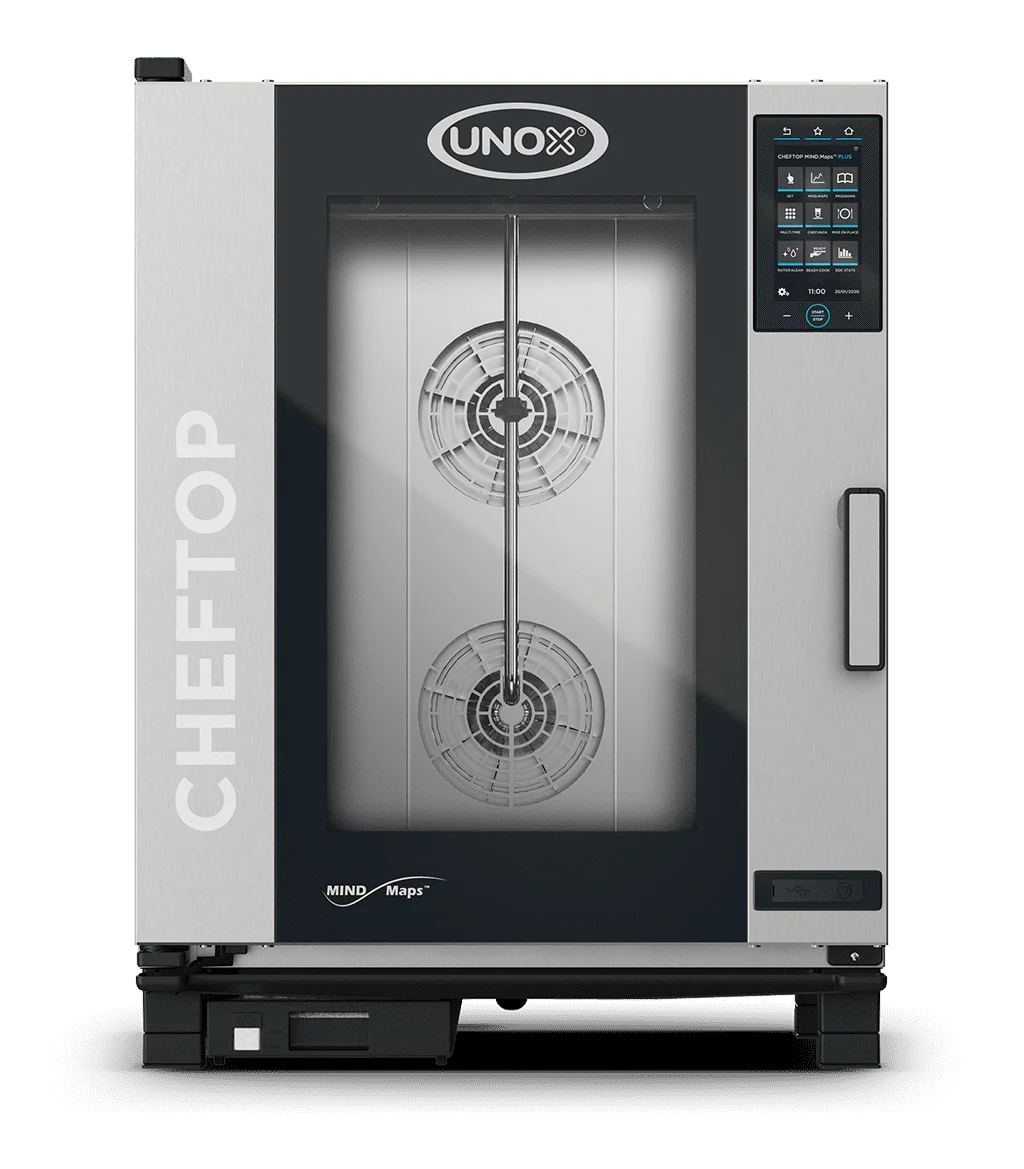 Four mixte CHEFTOP MIND.Maps™ PLUS COUNTERTOP 10 GN 1/1 Électrique Chambre inox AISI 316L - charnière gauche