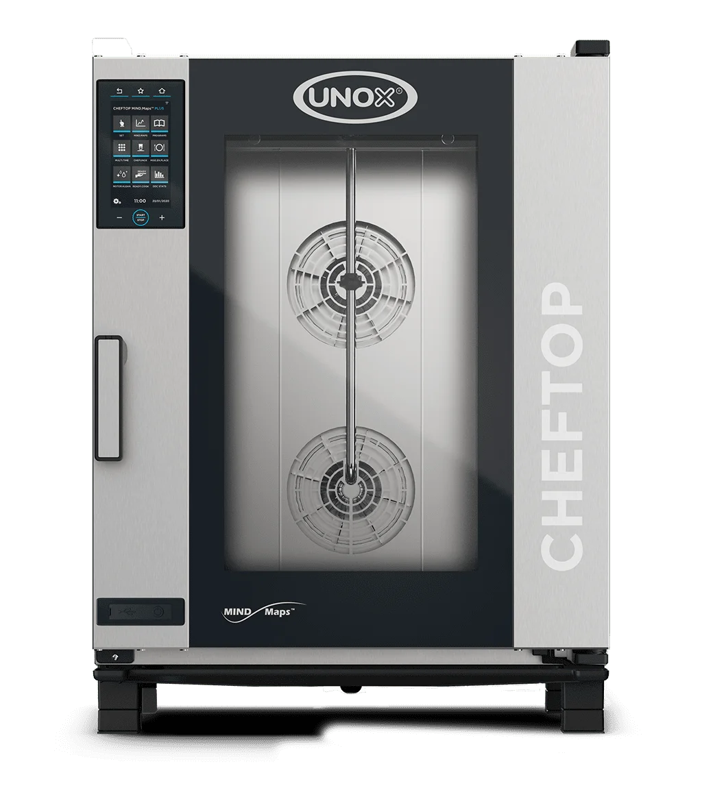 Four mixte CHEFTOP MIND.Maps™ PLUS COUNTERTOP 10 GN 1/1 Électrique Chambre inox AISI 316L - charnière droite