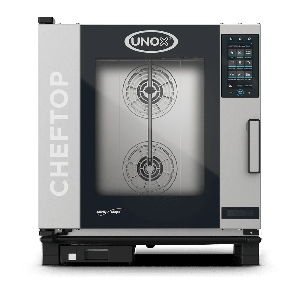 Four mixte CHEFTOP MIND.Maps™ PLUS COUNTERTOP 7 GN 1/1 Électrique Chambre inox AISI 316L + Préchauffage 300°C - charnière gauche