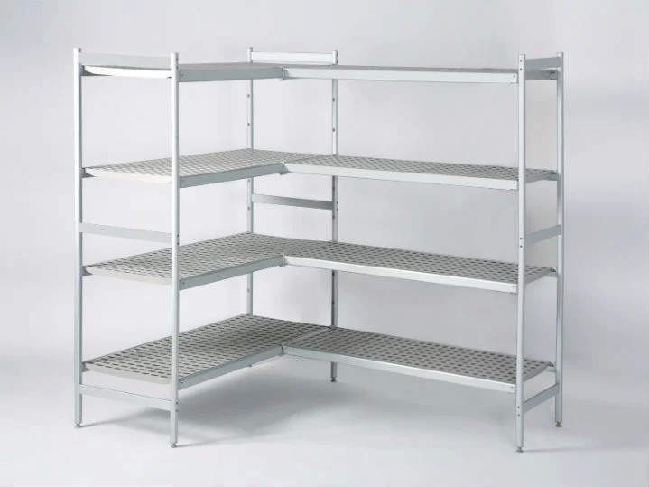 Rayonnage linéaire IM92 – 5 niveaux clayettes polyéthylène – L 1126 × P 475 × H 1750 mm